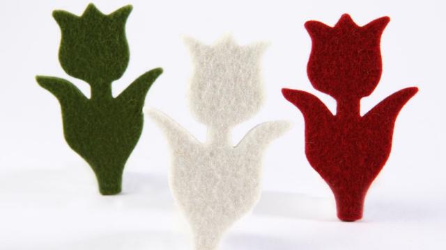 Tulpen als Deko aus Filz