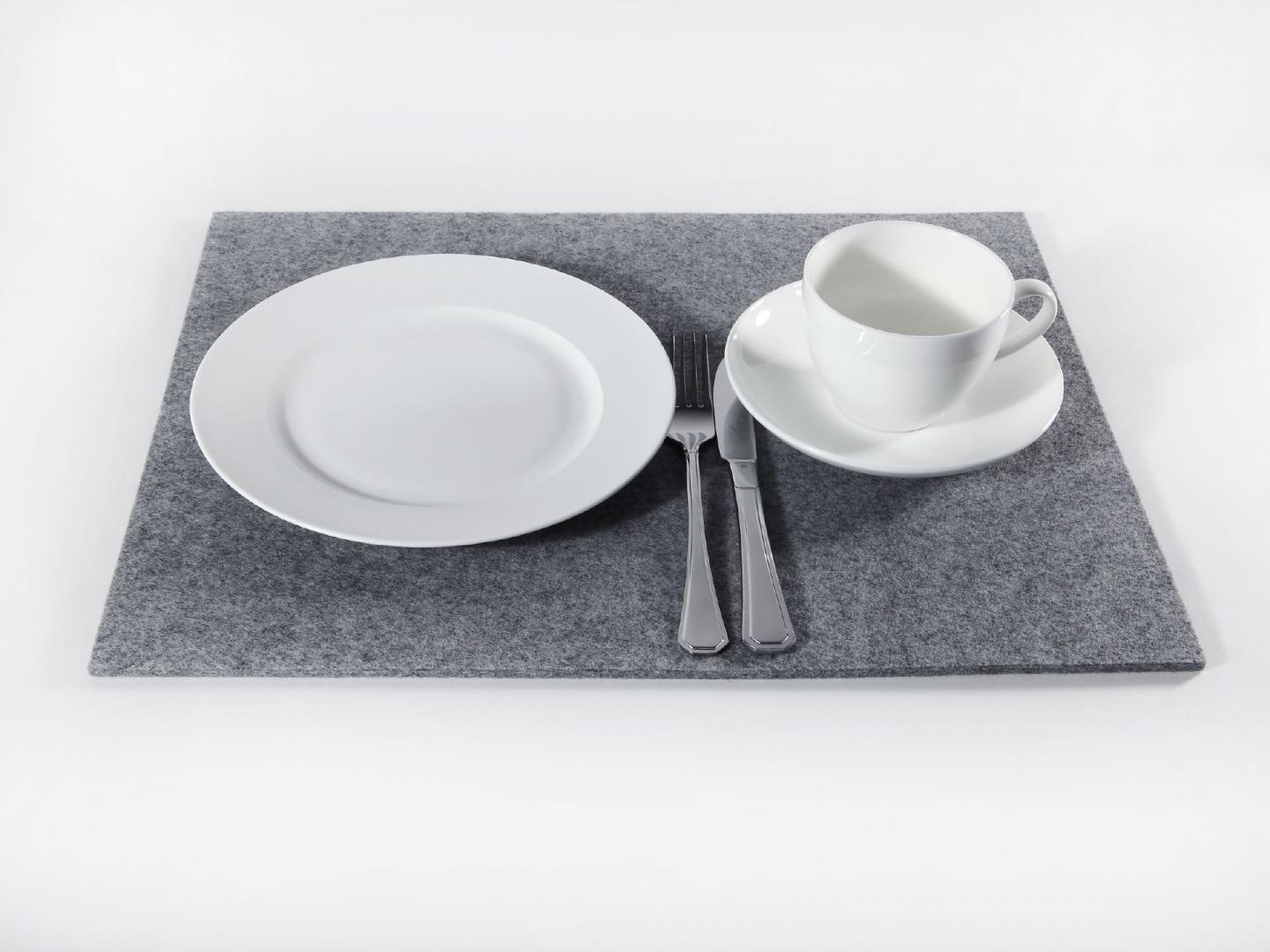 rechteckig | / - Farbe: Filz eckig Form: | uni Lindgrün Tischset