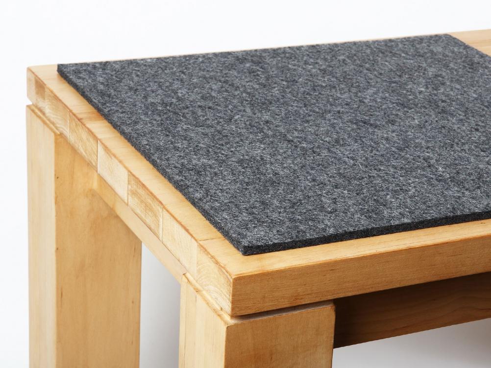 Filz Sitzauflage - Form: eckig