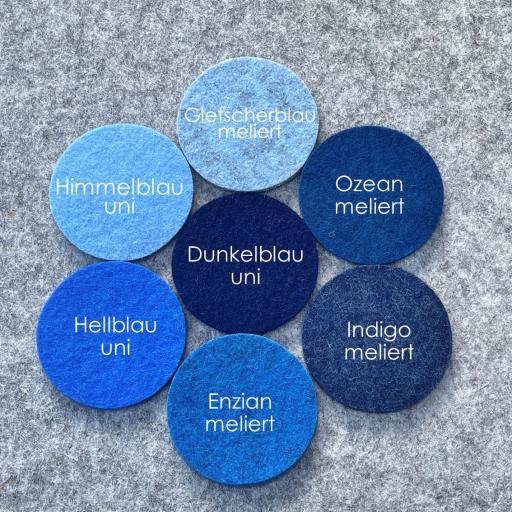 Blau - Farbtöne - Filz - DIY