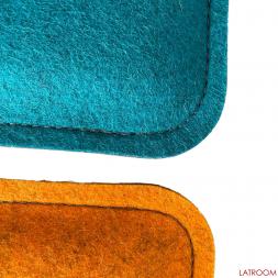 Filz Kissen -Naht grau-anthrazit