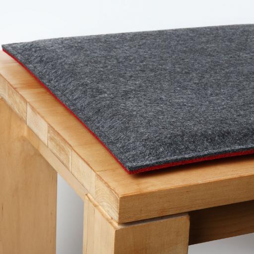 Filz Kissen Sitzkissen - Form eckig - Farbe Anthrazit