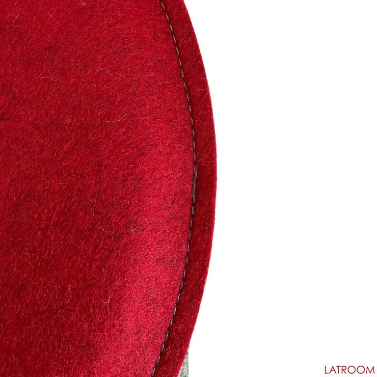 Filz Kissen Rund Detail zur Naht