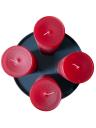 Adventskranz mit roten Rustic Kerzen und Teller - Rot (5)