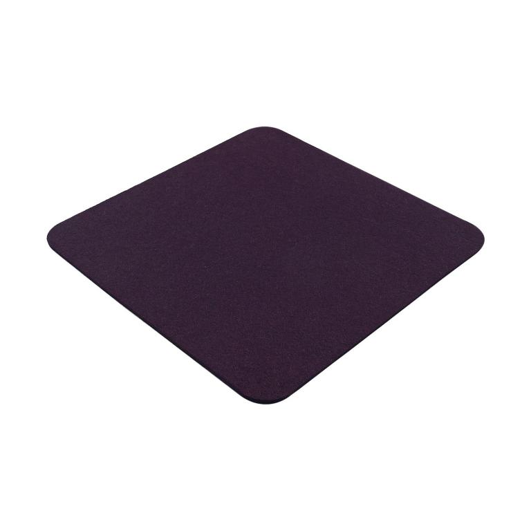 Filz Sitzauflage mit abgerundeten Ecken - Farbe: Aubergine