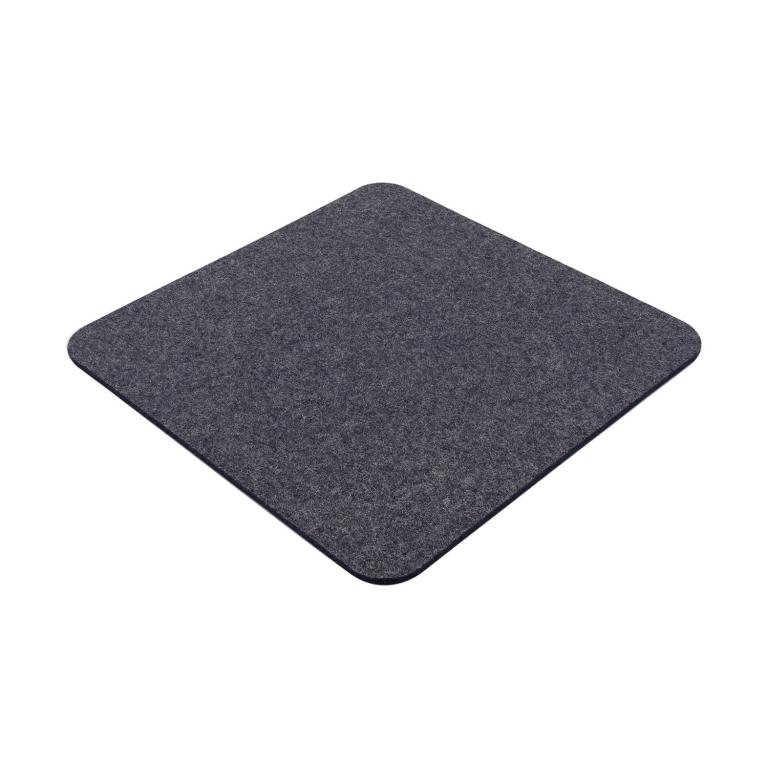 Filz Sitzauflage mit abgerundeten Ecken - Farbe: Dunkelgrau meliert