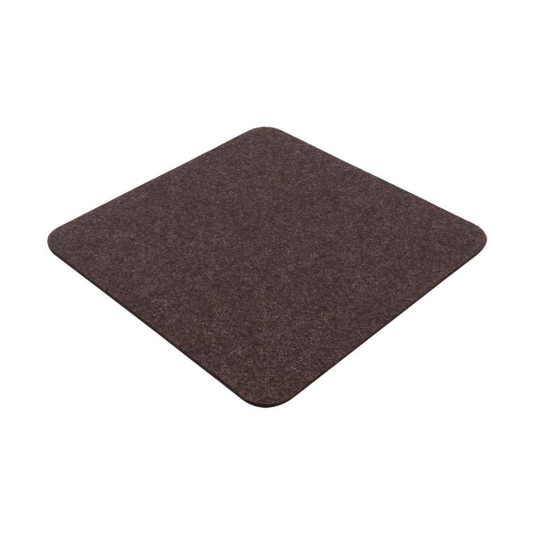 Filz Sitzauflage mit abgerundeten Ecken - Farbe: Rehbraun-meliert