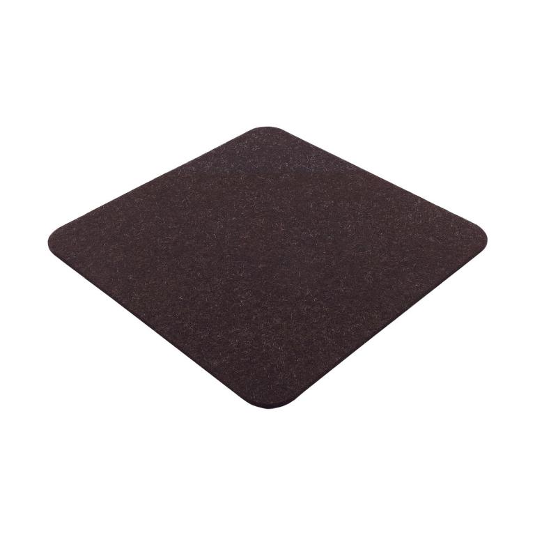 Filz Sitzauflage mit abgerundeten Ecken - Farbe: Trüffelbraun meliert