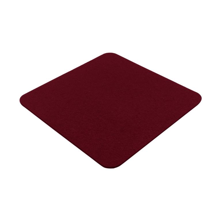 Filz Sitzauflage mit abgerundeten Ecken - Farbe: Weinrot meliert