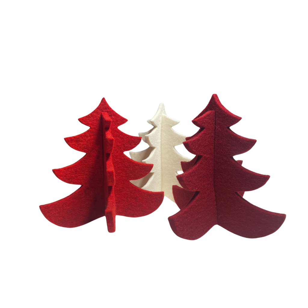 Weihnachtsbäume aus Filz als Deko 2