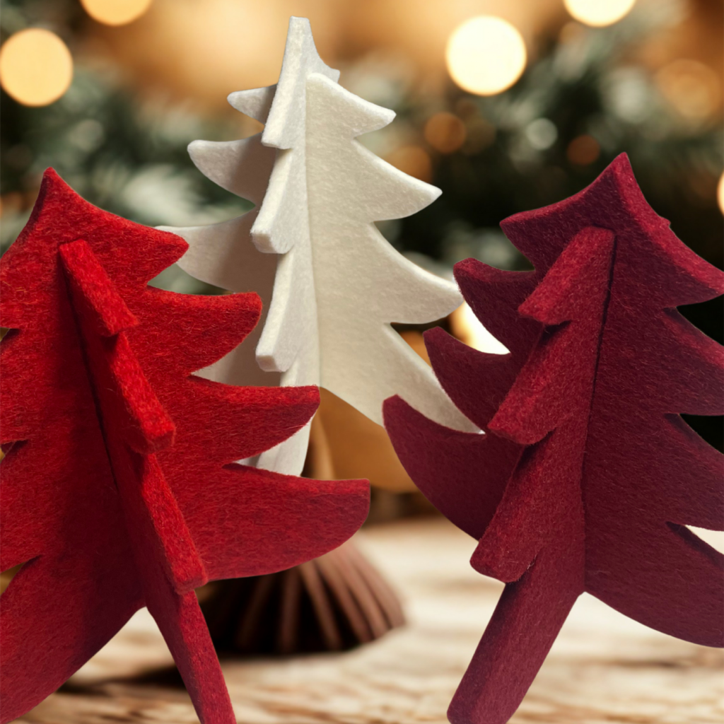 Weihnachtsbäume aus Filz als Deko 4