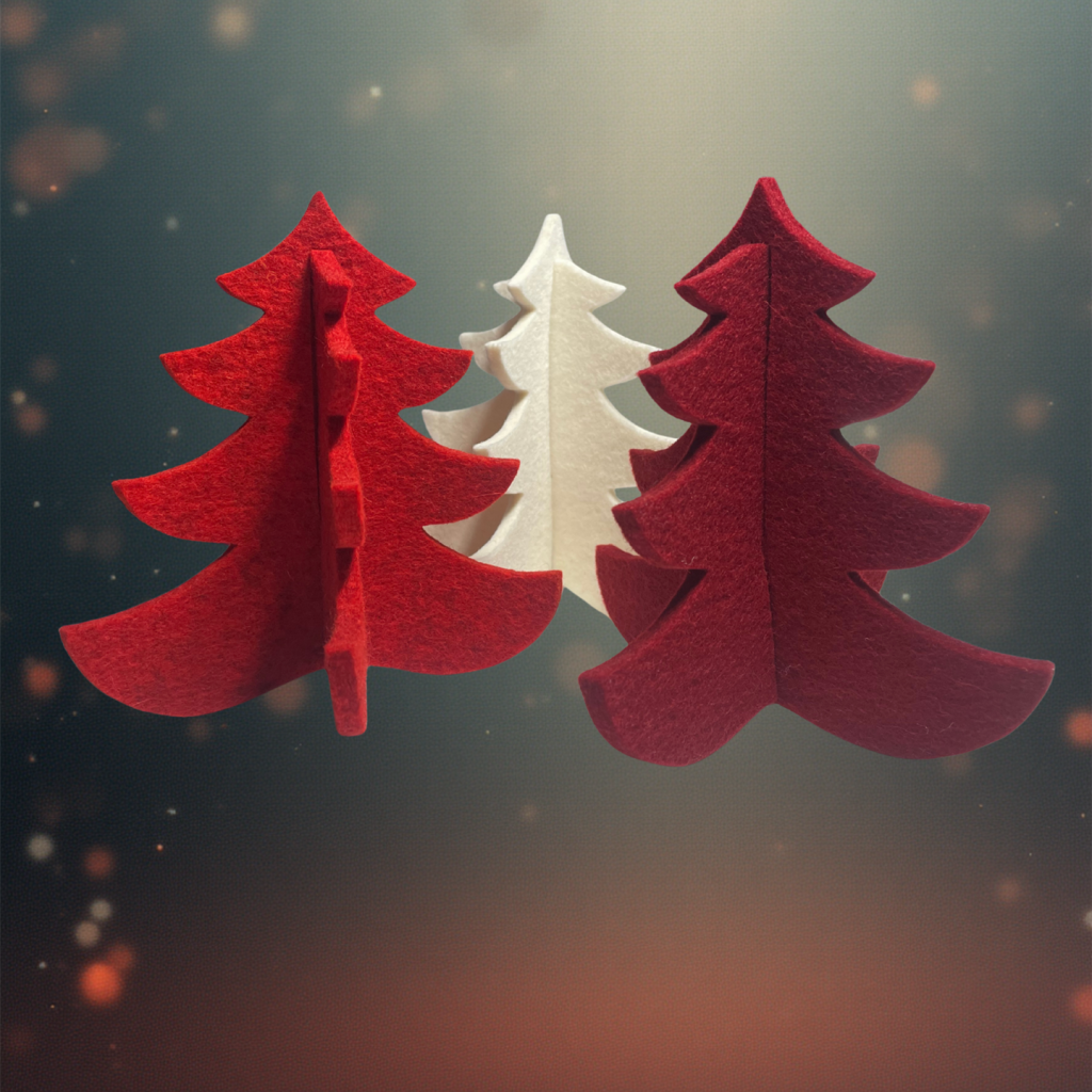 Weihnachtsbäume aus Filz als Deko 6